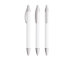 Stylo à bille en plastique recyclé à profil large et encre noire BIC® couleur argenté