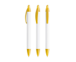 Stylo à bille en plastique recyclé à profil large et encre noire BIC® couleur jaune transparent