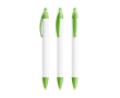 Stylo BIC® en plastique recyclé à corps large et encre bleue couleur vert transparent