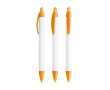 Stylo à bille en plastique recyclé à profil large et encre noire BIC® couleur orange transparent