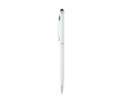 Stylo métallique avec pointe tactile et encre bleue Sleek Stylus BIC® couleur blanc
