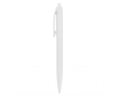 Stylo à bille en plastique à mécanisme rétractable, encre bleue BIC® couleur blanc