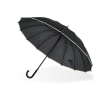 Parapluie automatique avec poignée en bois et 16 panneaux Ø 120 cm couleur noir