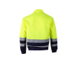 Veste de travail grande taille en sergé bicolore 210 g/m² couleur jaune