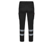 Pantalon de travail unisexe avec éléments réfléchissants 240 g/m² couleur noir