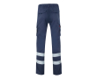 Pantalon de travail unisexe avec éléments réfléchissants 240 g/m² couleur bleu marine