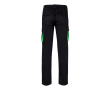 Pantalon de travail unisexe bicolore coton et polyester 240 g/m² couleur vert