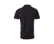 Polo de travail en piqué bicolore en coton et polyester 180 g/m² couleur bleu ciel