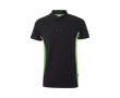 Polo de travail en piqué bicolore en coton et polyester 180 g/m² couleur vert