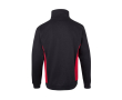 Sweat de travail bicolore en coton et polyester 260 g/m² couleur rouge