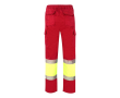 Pantalon de travail coton et polyester réfléchissant 210 g/m² couleur rouge