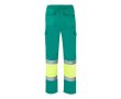 Pantalon de travail coton et polyester réfléchissant 210 g/m² couleur vert