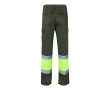 Pantalon de travail coton et polyester réfléchissant 210 g/m² couleur vert militaire