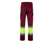 Pantalon de travail multi-poches en coton et polyester 210 g/m² couleur bordeaux