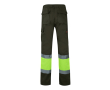 Pantalon de travail unisexe en coton et polyester 210 g/m² couleur vert militaire