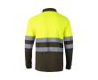 Polo de travail à manches longues avec réfléchissants 160 g/m² couleur vert militaire
