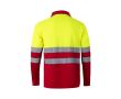 Polo de travail manches longues extra large polyester 160 g/m² couleur rouge