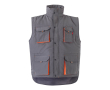 Gilet de travail unisexe multi-poches en polyester 120 g/m² couleur orange foncé