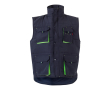 Gilet de travail multipoches avec fermeture éclair 120 g/m² couleur vert