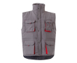 Gilet de travail unisexe multi-poches en polyester 120 g/m² couleur rouge