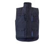 Gilet de travail multipoches avec fermeture éclair 120 g/m² couleur bleu ciel