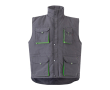Gilet de travail unisexe multi-poches en polyester 120 g/m² couleur vert