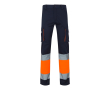 Pantalon de travail multipoches élastique bicolore 240 g/m² couleur orange