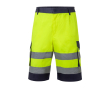 Bermuda de travail couleurs vives élément réfléchissant 210 g/m² couleur jaune