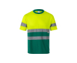 T-shirt de travail et éléments réfléchissants polyester 140 g/m² couleur vert