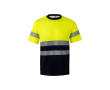 T-shirt de travail bicolore en piqué coton et polyester 150 g/m² couleur jaune