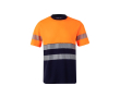 T-shirt de travail bicolore en piqué coton et polyester 150 g/m² couleur orange