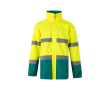 Parka de travail en polyester. éléments réfléchissants 190 g/m² couleur vert