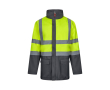 Parka de travail 4 en 1 en polyester enduit PU 180 g/m² couleur gris