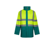 Parka de travail 4 en 1 en polyester enduit PU 180 g/m² couleur vert
