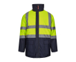 Parka 4 en 1 grande taille avec revêtement en polyester 180 g/m² couleur jaune
