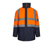 Parka 4 en 1 grande taille avec revêtement en polyester 180 g/m² couleur orange