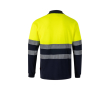 Polo de travail piqué manches longues haute visibilité 150 g/m² couleur jaune