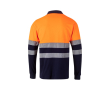 Polo de travail piqué manches longues haute visibilité 150 g/m² couleur orange