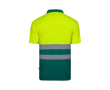 Polo de travail à manche courte unisexe œil de perdrix 140 g/m² couleur vert