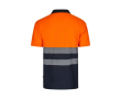 Polo de travail manches courtes maille \"œil de perdrix\" 140 g/m² couleur orange