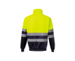 Pull polaire grande taille polyester avec col montant 300 g/m² couleur jaune