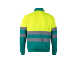 Pull polaire bicolore de travail en polyester 300 g/m² couleur jaune