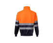 Pull polaire grande taille polyester avec col montant 300 g/m² couleur orange