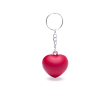 Porte-clés avec anti-stress en forme de cœur à personnaliser couleur rouge