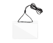 Porte-carte avec cordon ajustable à accroche 10,3x6,6 cm couleur transparent