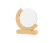 Trophée en bois et verre au design globe avec boîte cadeau couleur marron clair