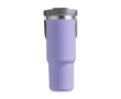 Gobelet isotherme en acier inoxydable à paille rabattable 900 ml couleur violet