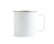 Tasse en acier inoxydable recyclé au design moderne avec anse, 400 ml couleur blanc