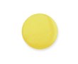 Pin circulaire finition brillante avec attache à épingle couleur jaune