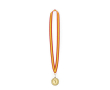 Médaille en métal avec motif olympique et ruban rouge couleur doré clair